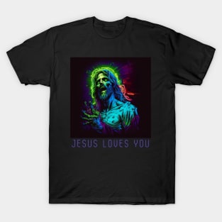 NEON ZOMBIE JESUS love You! T-Shirt
